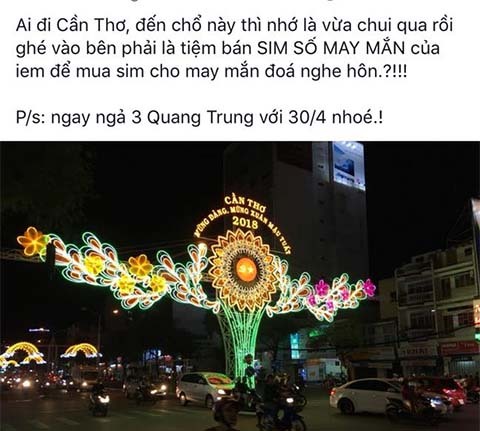 Mời lên làm việc vì đăng ảnh cổng chào nghệ thuật cùng chiếc quần lót