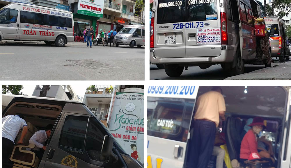Bát nháo ‘bến xe’ giữa đường trung tâm Sài Gòn ngày cận Tết
