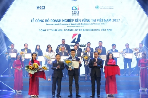 Bridgestone Việt Nam đạt Top 100 DN phát triển bền vững 2017