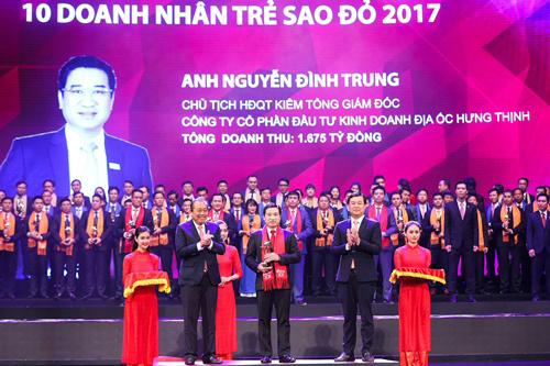 Chủ tịch Tập đoàn Hưng Thịnh được vinh danh Sao Đỏ 2017