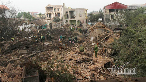 Hiện trường vụ nổ 2 cháu bé thiệt mạng ở Bắc Ninh