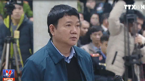 Hình ảnh bị cáo Đinh La Thăng, Trịnh Xuân Thanh tại tòa