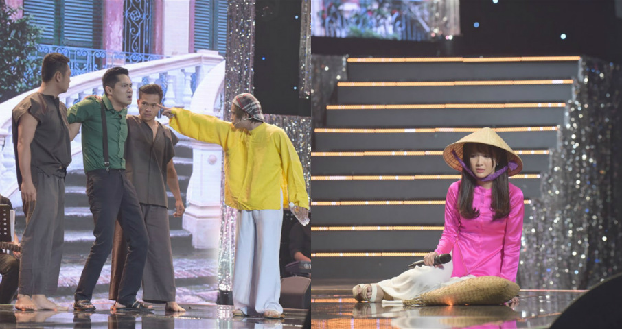 Tuyệt đỉnh song ca: Minh Luân bị đá túi bụi, Jang Mi bị đẩy ngã trên sân khấu