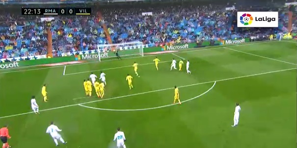 Real 0-0 Villarreal: Ronaldo sút phạt phút 23
