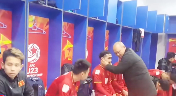 Video cầu thủ U23 Việt Nam ăn mừng