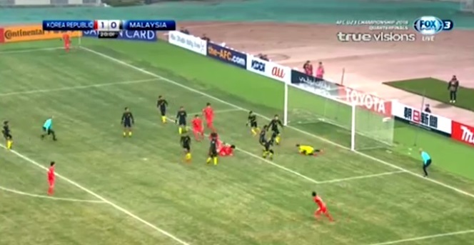 U23 Hàn Quốc 1-0 U23 Malaysia: Phút 21
