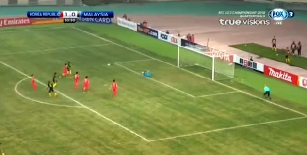 U23 Hàn Quốc 1-0 U23 Malaysia: Phút 54