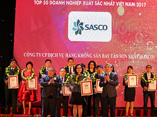 Sasco liên tiếp xếp hạng 50 doanh nghiệp xuất sắc nhất VN