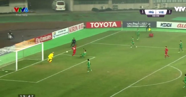 U23 Việt Nam 1-1 U23 Iraq: Phút 60