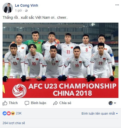 Công Vinh thán phục chiến công của U23 Việt Nam