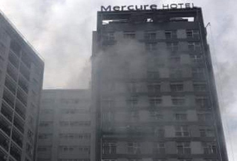 Chập điện, khói đen bao trùm tòa nhà cao nhất Hải Phòng