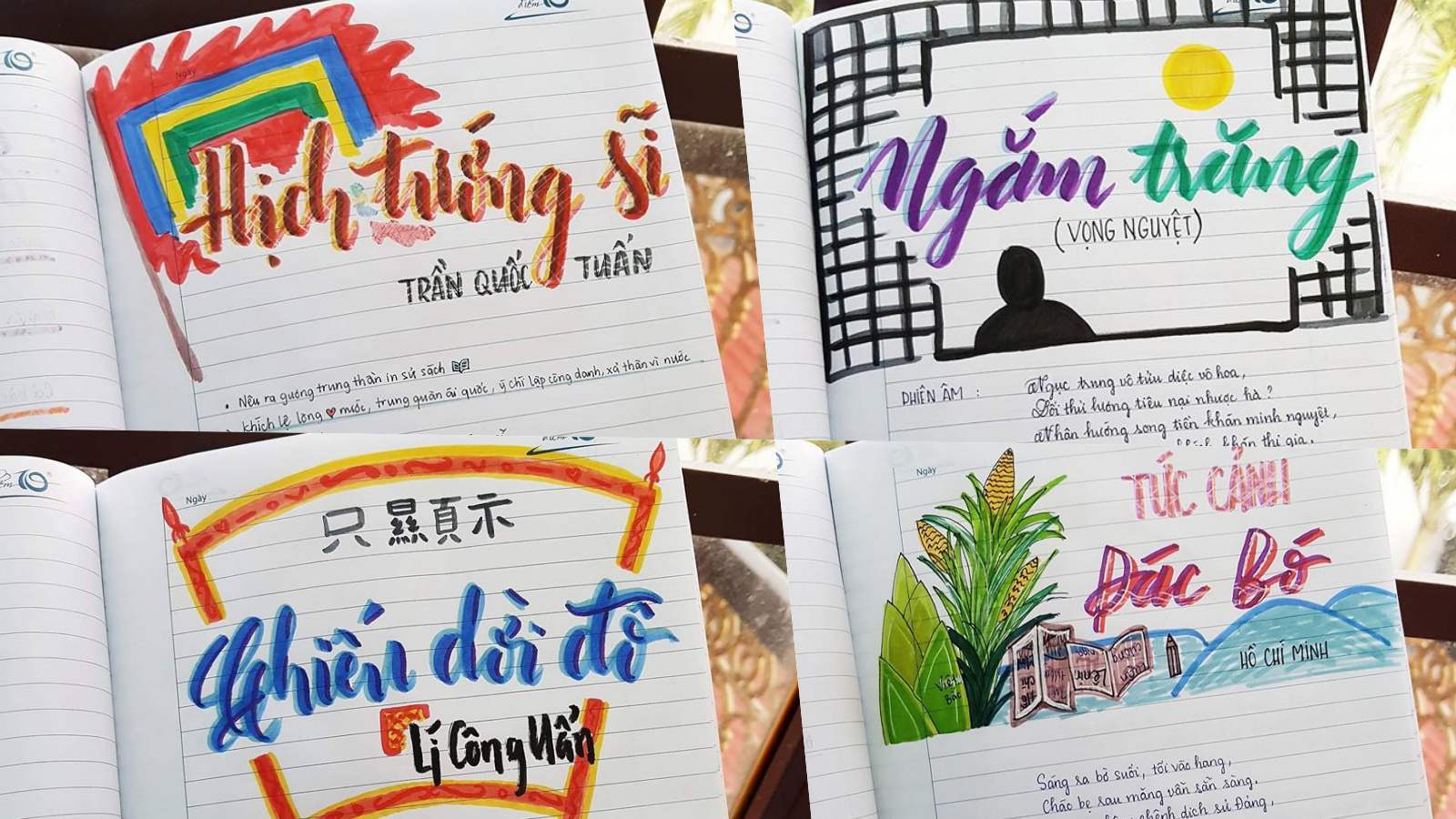 Đã mắt với cuốn vở soạn bài môn Văn ấn tượng của nữ sinh lớp 8