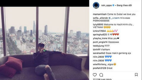 Xôn xao hình ảnh Bi Rain sang Việt Nam