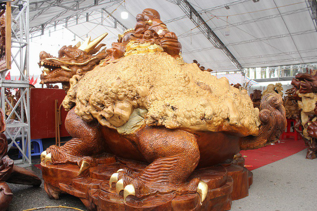 Chiêm ngưỡng tuyệt tác Long Quy từ gỗ nu đinh hàng trăm năm tuổi của đại gia Thái Bình