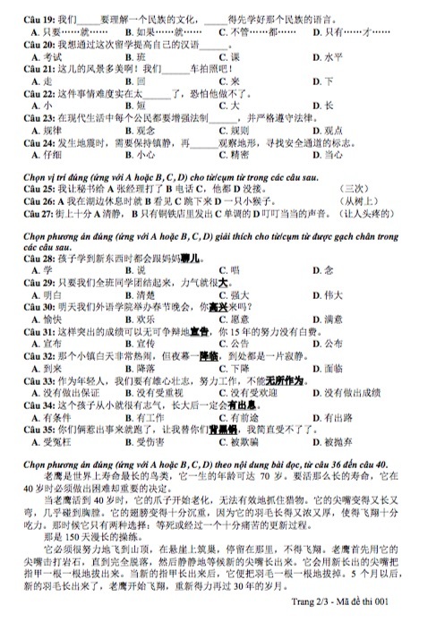 de thi tieng trung quoc