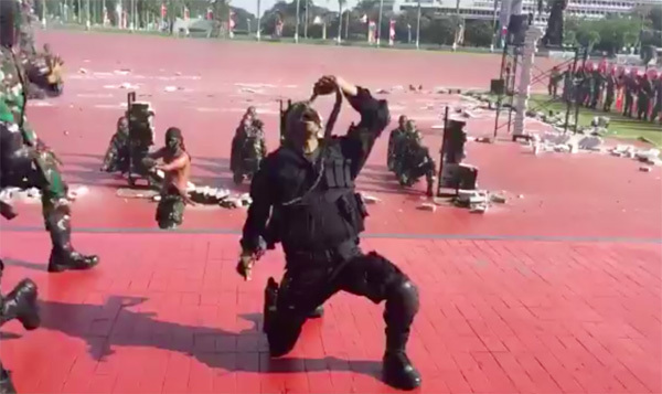 Đặc nhiệm Indonesia tập luyện