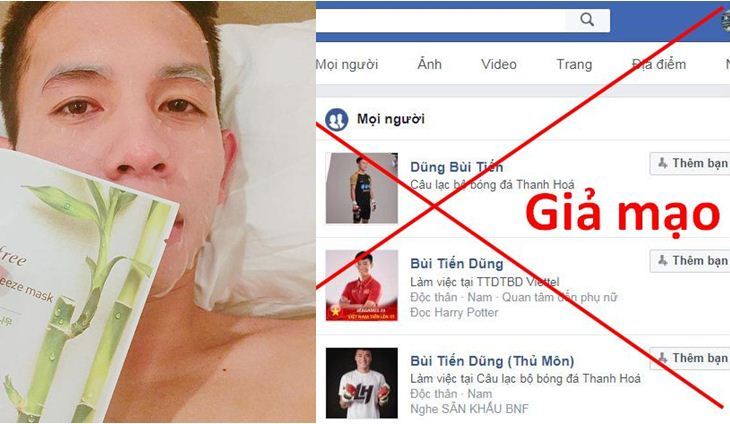 Giả Facebook tuyển thủ U23 Việt Nam để bán hàng online