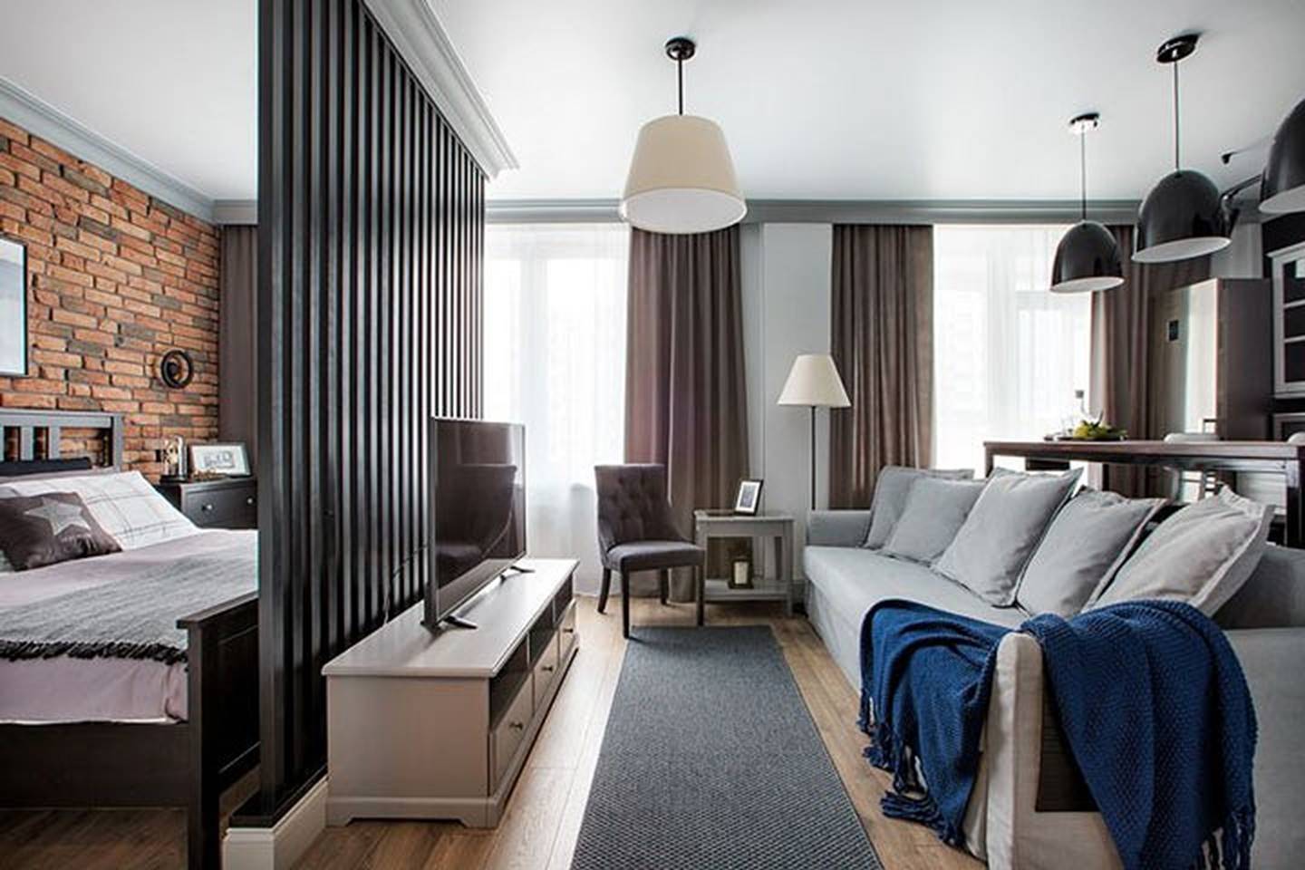 Bên trong căn hộ cổ điển 48m2 có nội thất đầy vẻ “nam tính