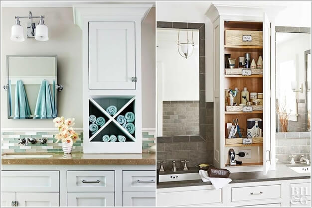 Ý tưởng thiết kế thông minh trong phòng tắm