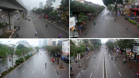 Phố Hà Nội cực dễ thương chiều lịch sử U23 Việt Nam