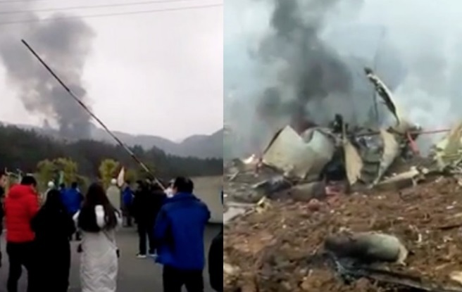 Phi cơ quân sự Trung Quốc rơi trong lúc bay huấn luyện