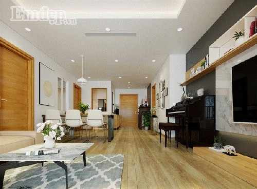 Nhà mặt đất cũng phải ghen tỵ với căn hộ chung cư đơn giản mà tinh tế này!