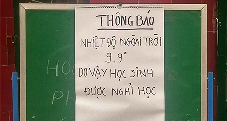 Học sinh được nghỉ lạnh, cha mẹ vẫn mang đến trường