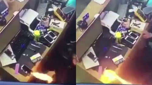 Smartphone phát nổ cháy như súng phun lửa